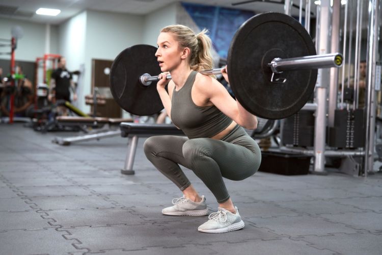 Barbell squats exercise